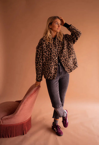 Aliza - Kurtka typu bomber w panterkę