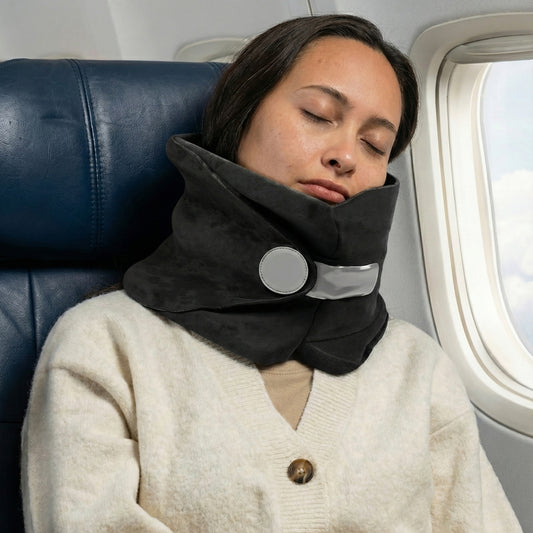 Kompaktowa poduszka podróżna NeckEase™ z naukowym podparciem głowy i szyi