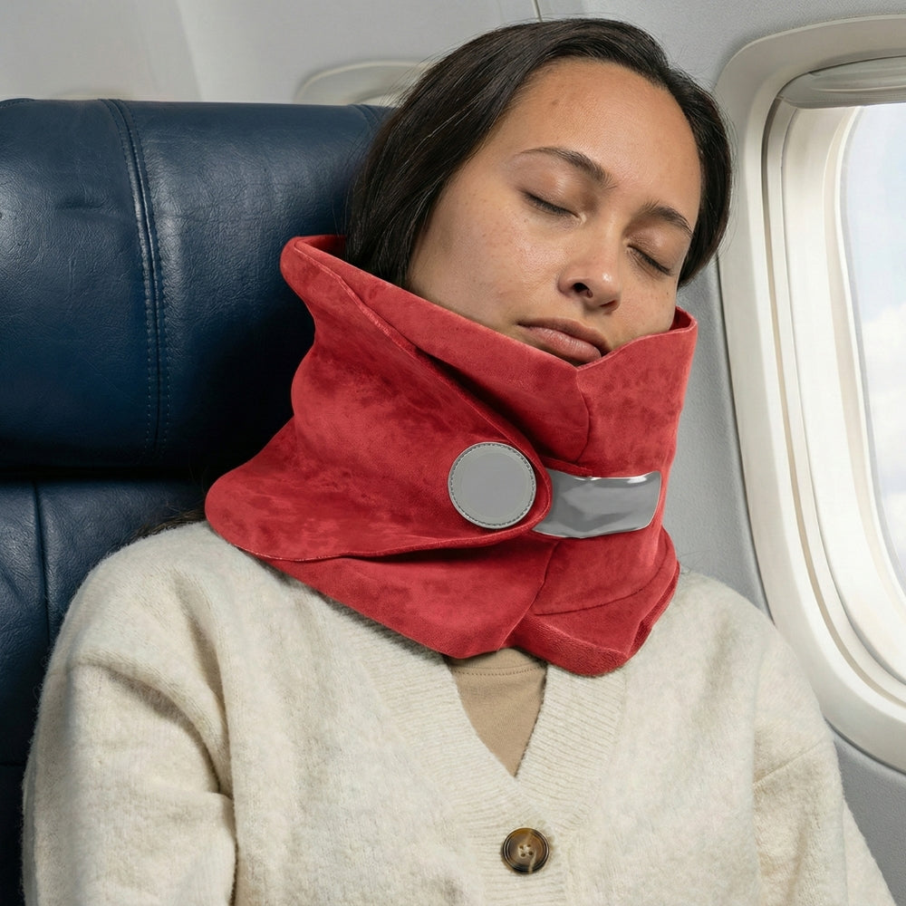 Kompaktowa poduszka podróżna NeckEase™ z naukowym podparciem głowy i szyi