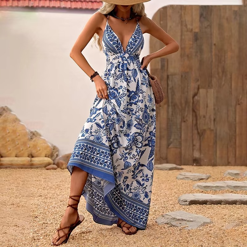 Riviera Muse - Bohemian Maxi Dress