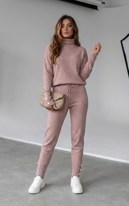 Rzędzisława - Elegancki komplet z golfem i spodniami