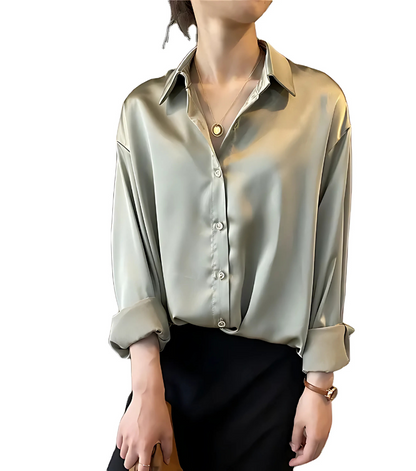 Amory - Elegancka bluzka z satyny jedwabnej