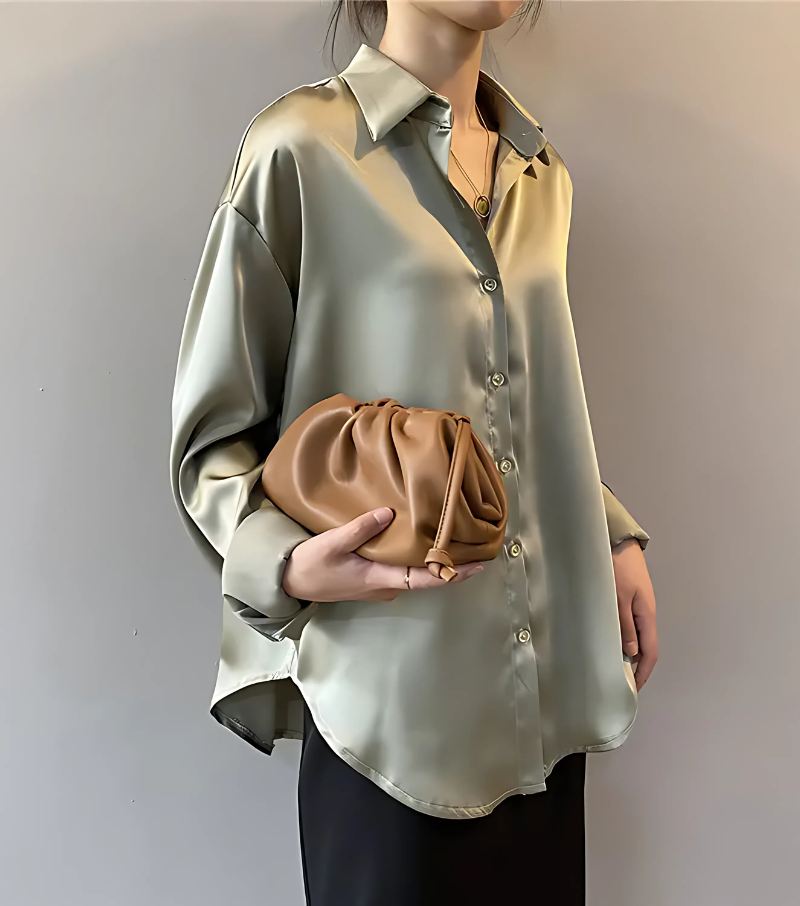 Amory - Elegancka bluzka z satyny jedwabnej