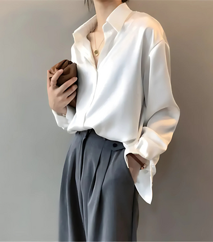 Amory - Elegancka bluzka z satyny jedwabnej