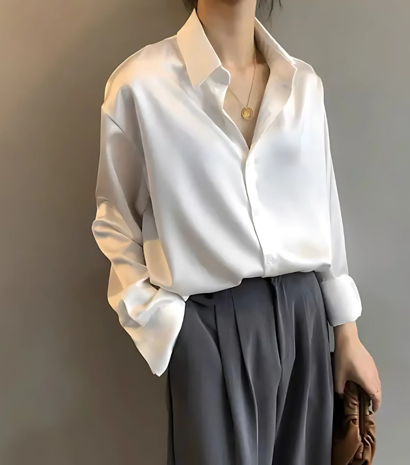 Amory - Elegancka bluzka z satyny jedwabnej