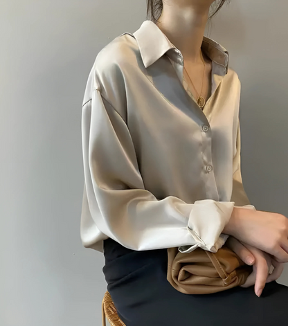 Amory - Elegancka bluzka z satyny jedwabnej