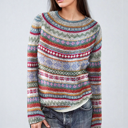 Dahlia – Sweter z nadrukiem