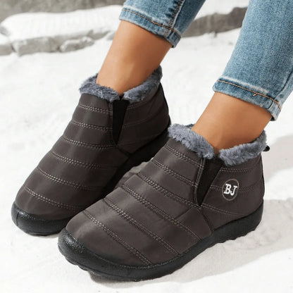 Zimowe skórzane buty damskie z podszewką z owczej skóry