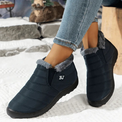 Zimowe skórzane buty damskie z podszewką z owczej skóry