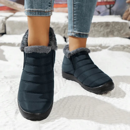 Zimowe skórzane buty damskie z podszewką z owczej skóry