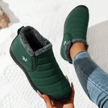 Zimowe skórzane buty damskie z podszewką z owczej skóry